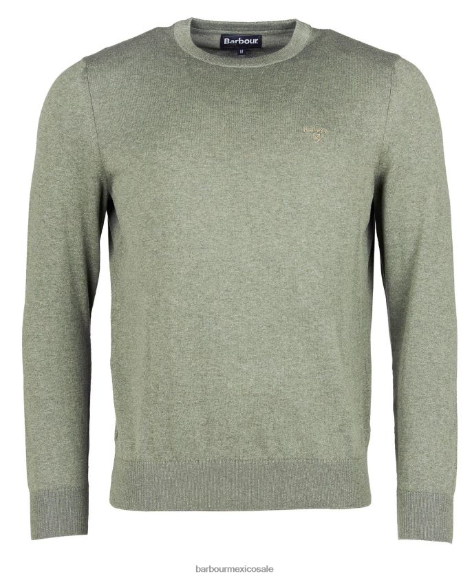 Barbour 8B6RFZ1074 ropa azul brillante hombres tripulación de algodón ligero