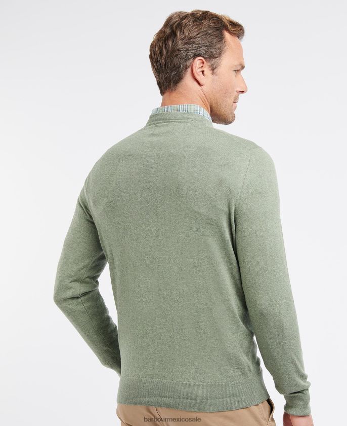 Barbour 8B6RFZ1074 ropa azul brillante hombres tripulación de algodón ligero