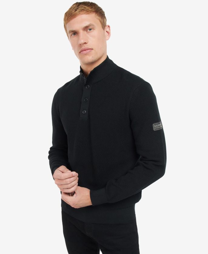 Barbour 8B6RFZ1079 ropa negro clásico hombres jersey de punto musgo