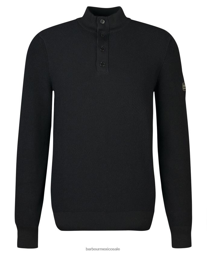 Barbour 8B6RFZ1079 ropa negro clásico hombres jersey de punto musgo