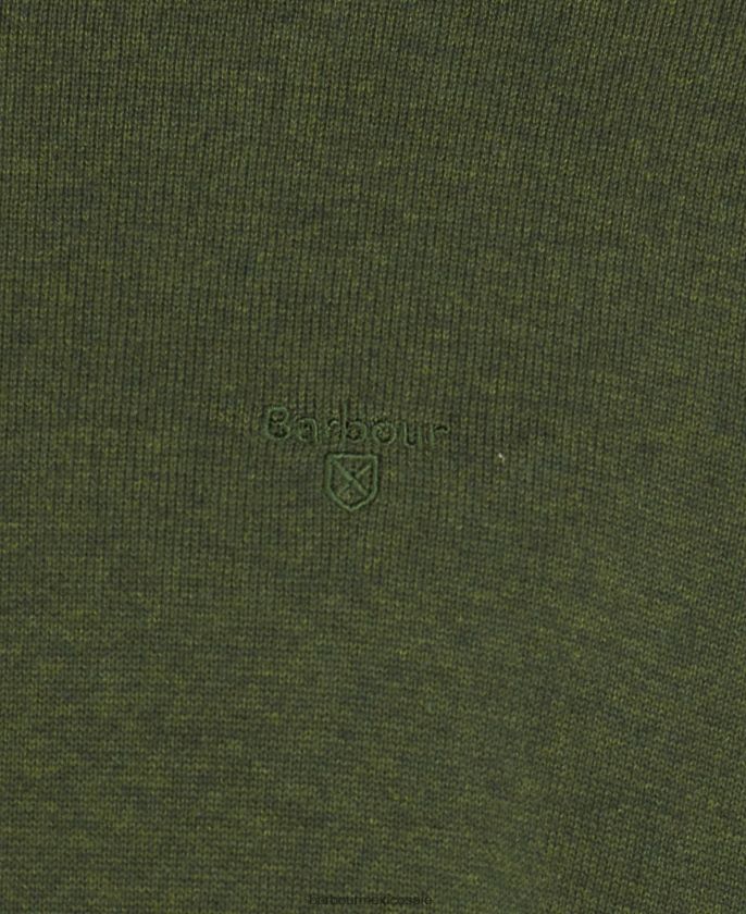 Barbour 8B6RFZ1080 ropa gris hombres jersey de algodón pima con cuello redondo