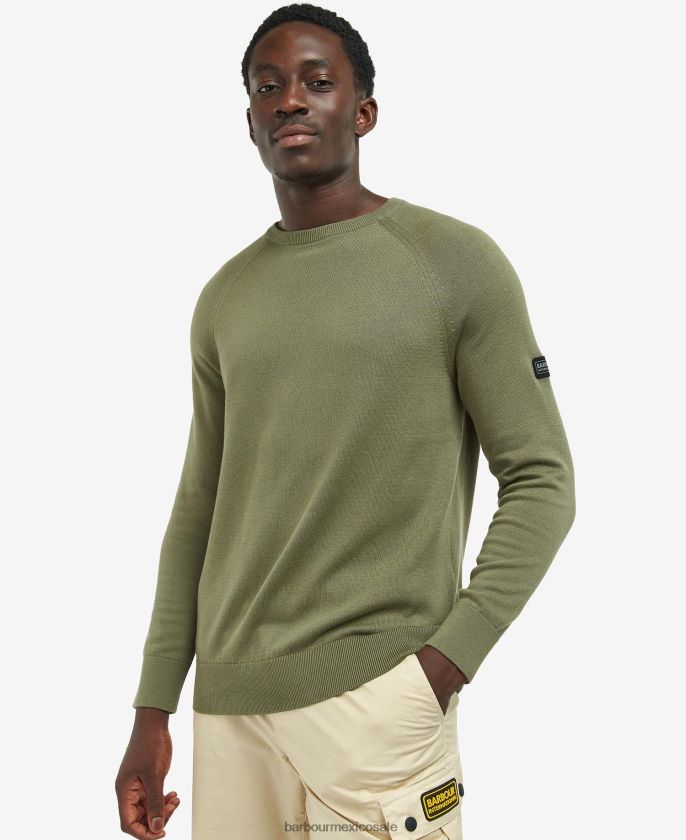 Barbour 8B6RFZ1121 ropa armada internacional hombres jersey de algodón con cuello redondo