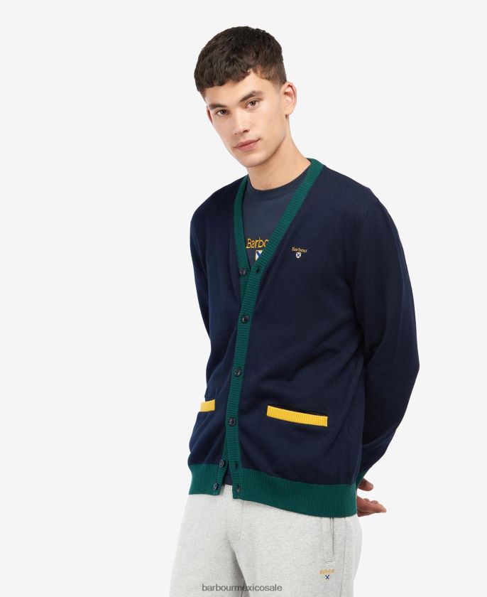 Barbour 8B6RFZ1125 ropa azul marino clásico hombres cárdigan babour sheldonian