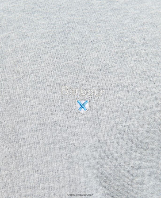 Barbour 8B6RFZ1001 ropa gris marga hombres sudadera wallington con cremallera
