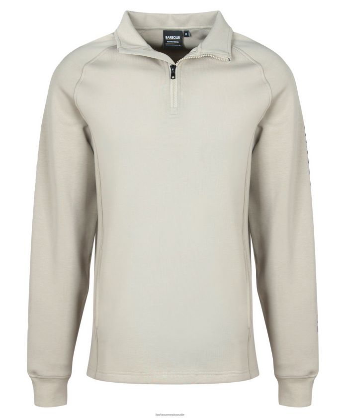 Barbour 8B6RFZ1003 ropa concreto hombres sudadera wallace con media cremallera