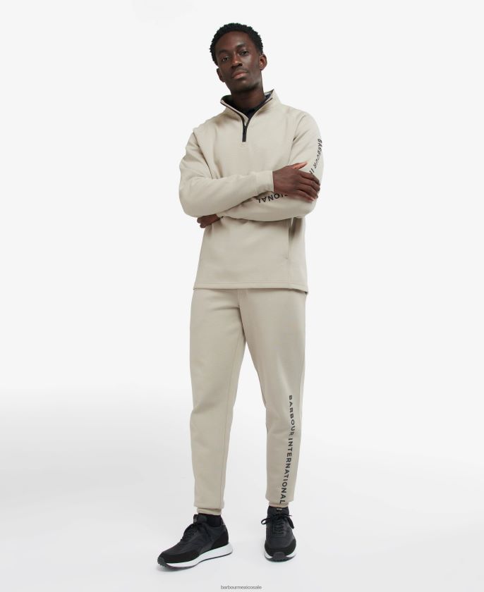 Barbour 8B6RFZ1003 ropa concreto hombres sudadera wallace con media cremallera