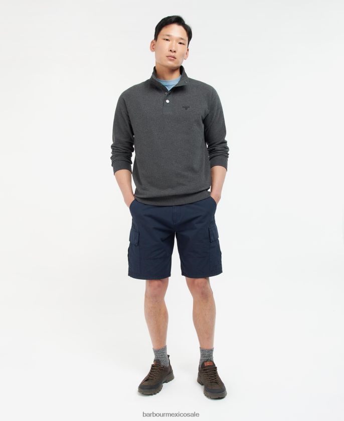 Barbour 8B6RFZ1004 ropa neblina hombres sudadera con botones a presión