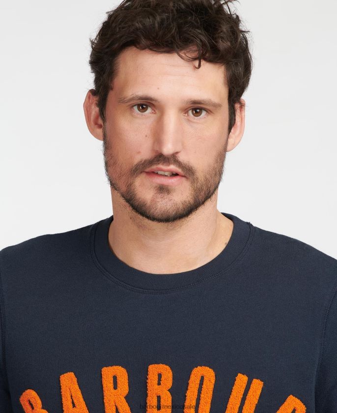 Barbour 8B6RFZ1006 ropa Armada hombres sudadera prep con logo
