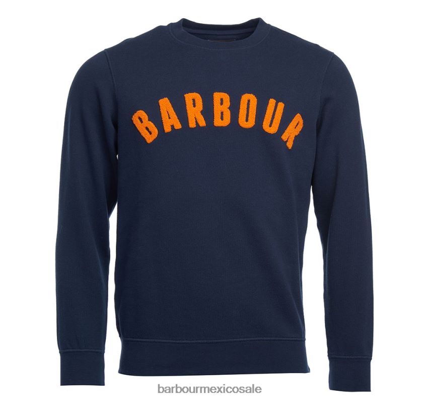 Barbour 8B6RFZ1006 ropa Armada hombres sudadera prep con logo