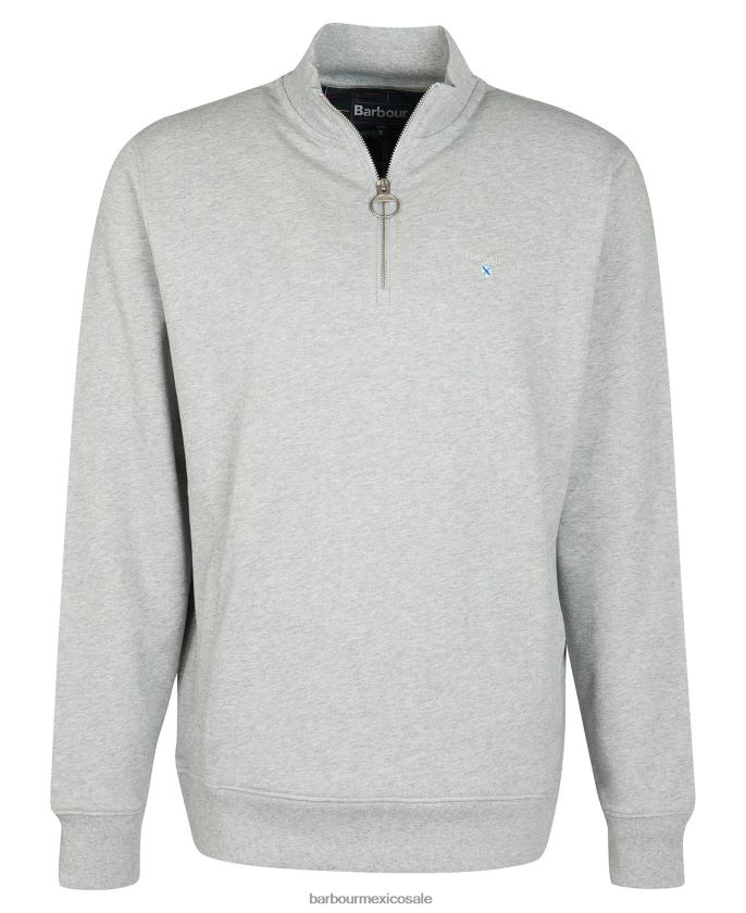 Barbour 8B6RFZ1009 ropa Armada hombres jersey rothley media cremallera