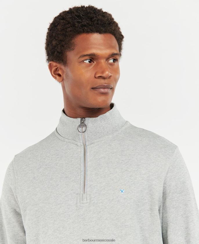 Barbour 8B6RFZ1009 ropa Armada hombres jersey rothley media cremallera