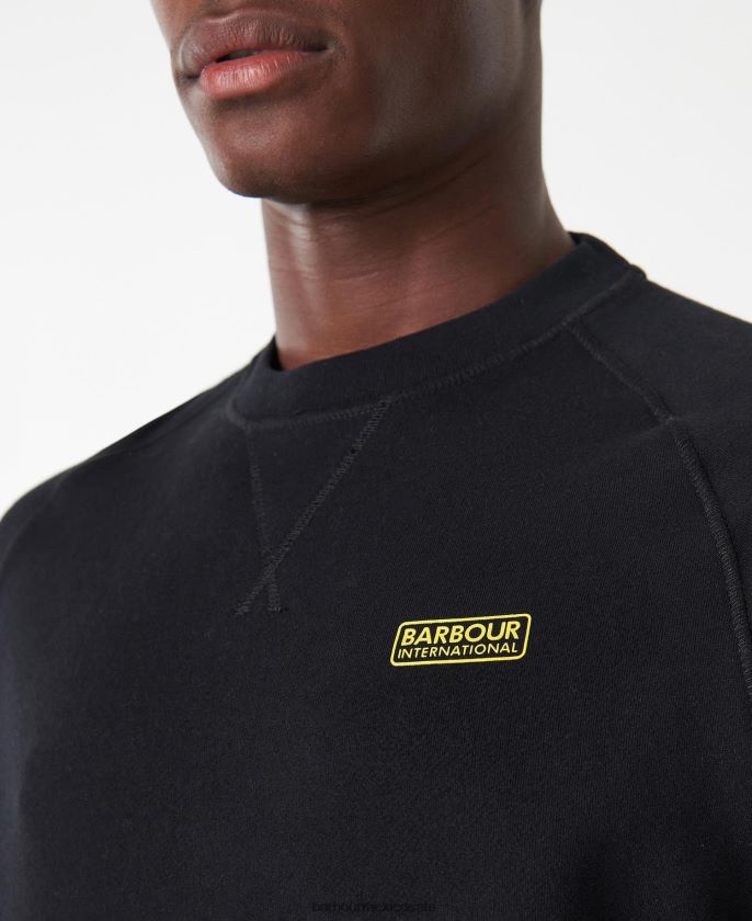 Barbour 8B6RFZ1010 ropa negro hombres sudadera internacional esencial cuello redondo
