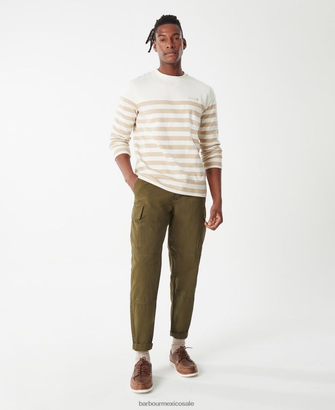 Barbour 8B6RFZ1011 ropa aceituna quemada hombres equipo de la raya de Firthmoor