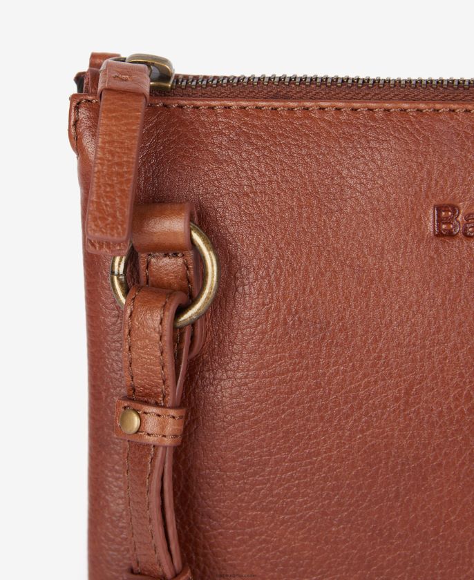 Barbour 8B6RFZ2387 accesorios marrón clásico mujer bandolera Lochy de piel