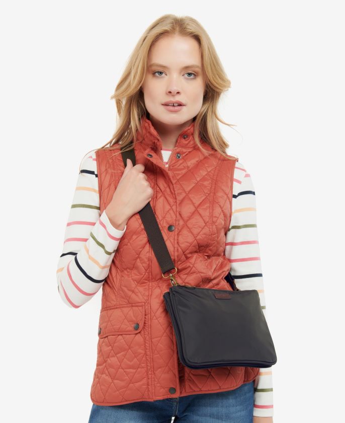 Barbour 8B6RFZ2400 accesorios aceituna mujer bolsa crossbody ella con doble cremallera