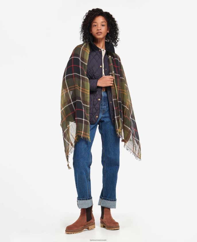 Barbour 8B6RFZ2446 accesorios clásico mujer abrigo de tartán christie