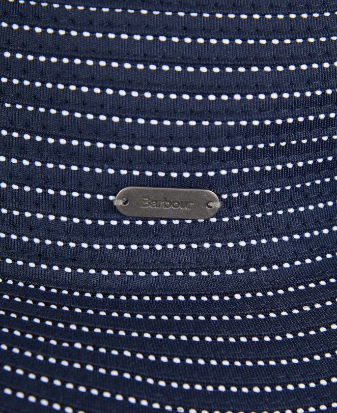 Barbour 8B6RFZ2416 accesorios azul marino clásico mujer sombrero plegable lyndale