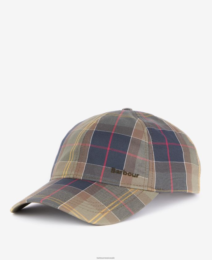 Barbour 8B6RFZ2438 accesorios trinchera/marina mujer gorra deportiva rosie tartan