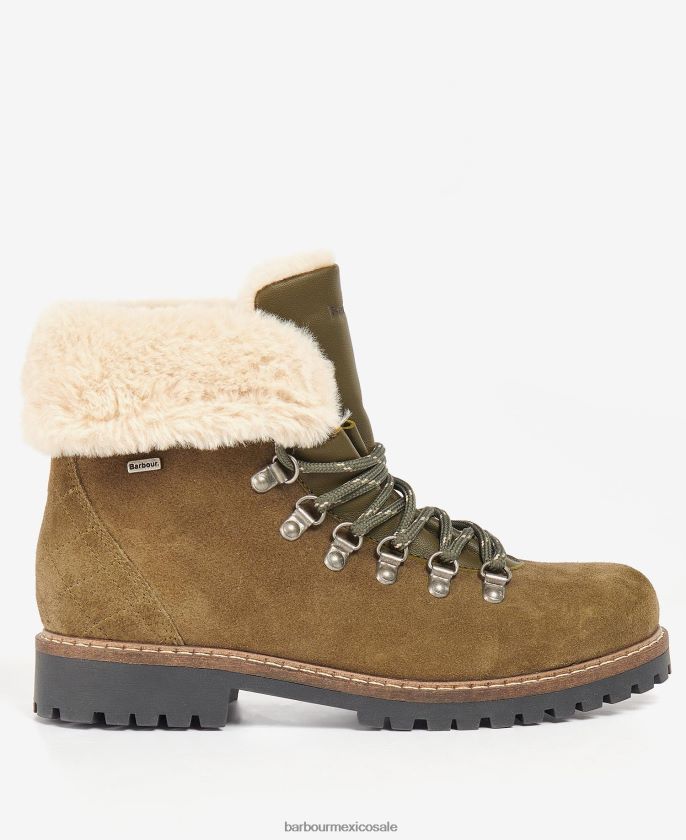 Barbour 8B6RFZ2080 calzado caqui mujer botas de cachemira