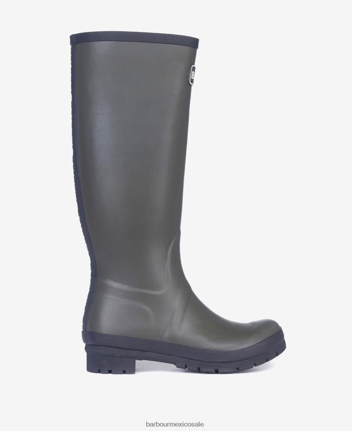 Barbour 8B6RFZ2163 calzado negro mujer botas de agua abadía