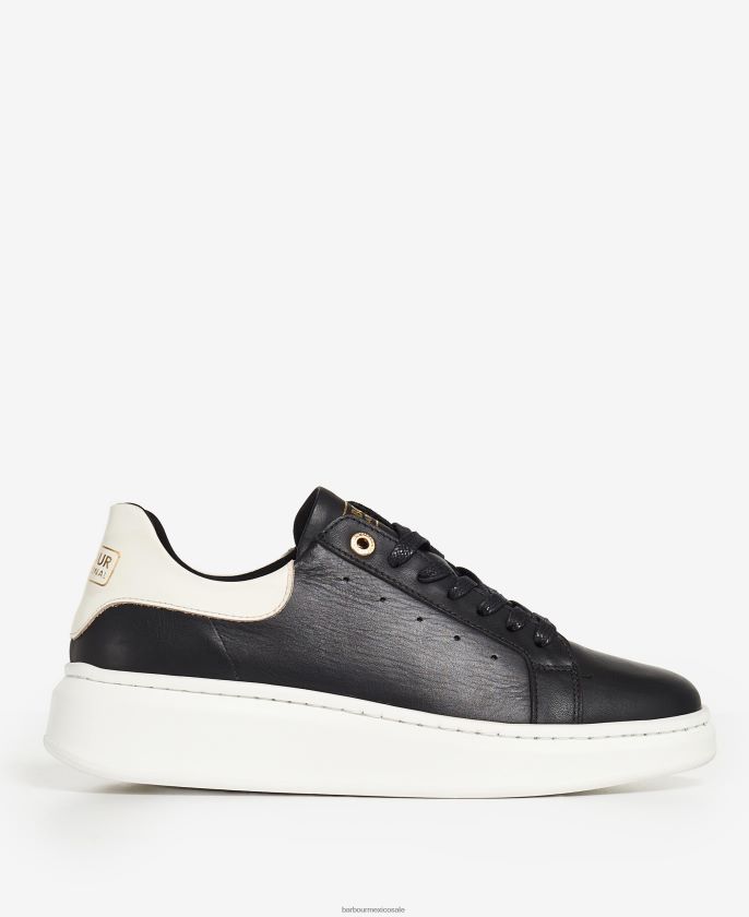 Barbour 8B6RFZ2129 calzado negro clásico mujer entrenadores amanza