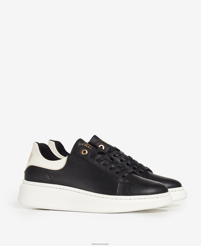 Barbour 8B6RFZ2129 calzado negro clásico mujer entrenadores amanza