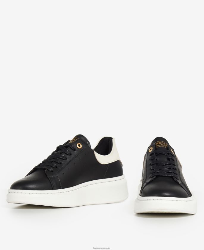 Barbour 8B6RFZ2129 calzado negro clásico mujer entrenadores amanza