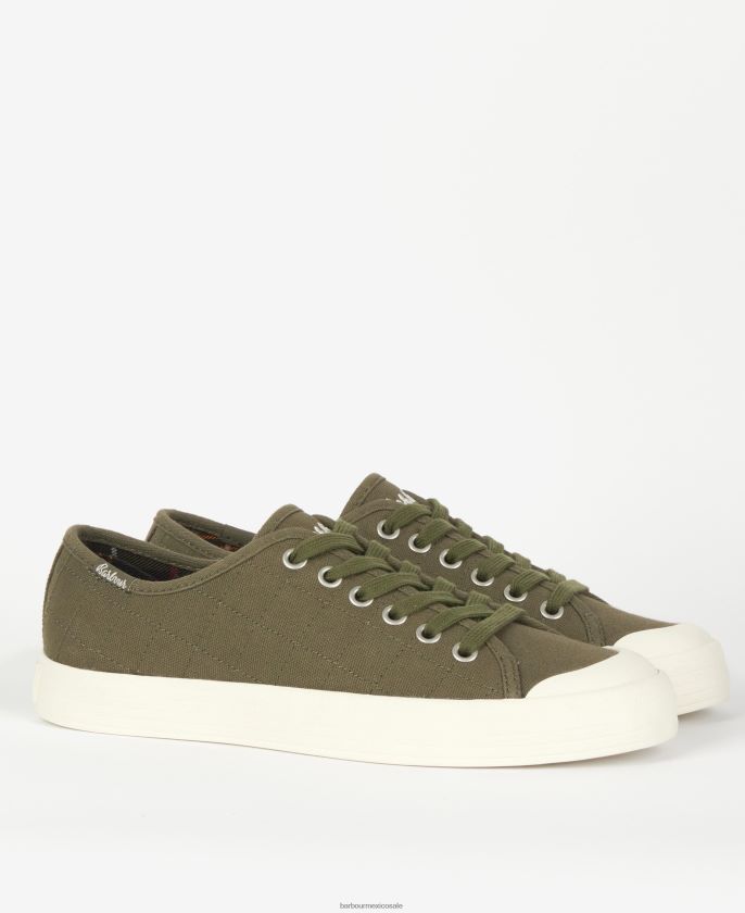 Barbour 8B6RFZ2135 calzado crudo/goma mujer tenis portree de lona