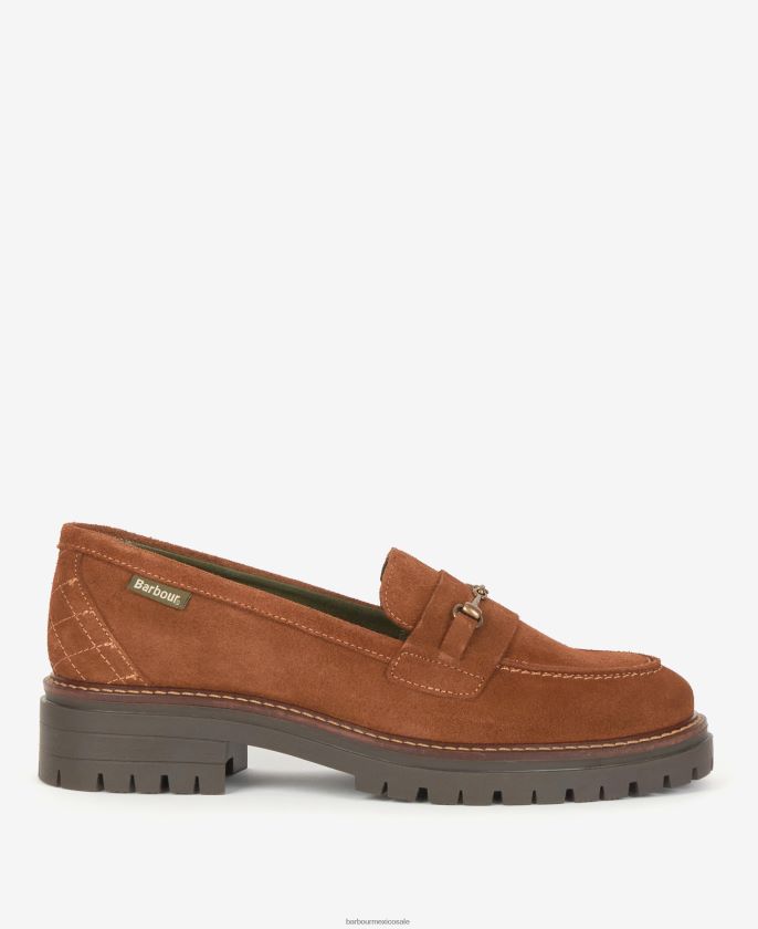 Barbour 8B6RFZ2140 calzado coñac mujer mocasines brooke horsebit