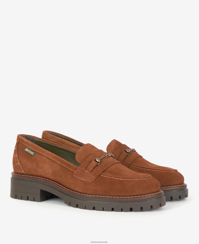 Barbour 8B6RFZ2140 calzado coñac mujer mocasines brooke horsebit