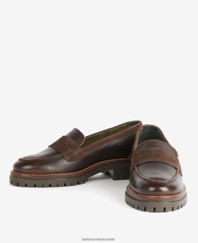 Barbour 8B6RFZ2142 calzado marron oscuro mujer mocasines velma