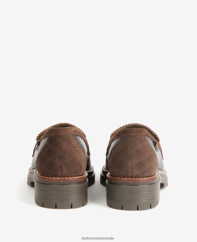 Barbour 8B6RFZ2142 calzado marron oscuro mujer mocasines velma