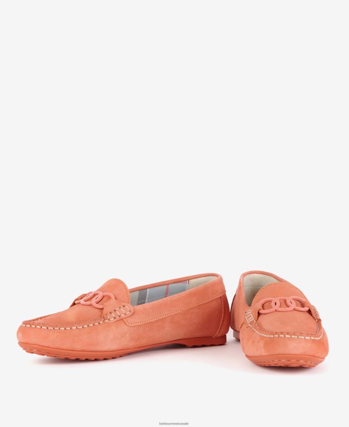 Barbour 8B6RFZ2148 calzado rojo clásico mujer zapatos de conducción astrid