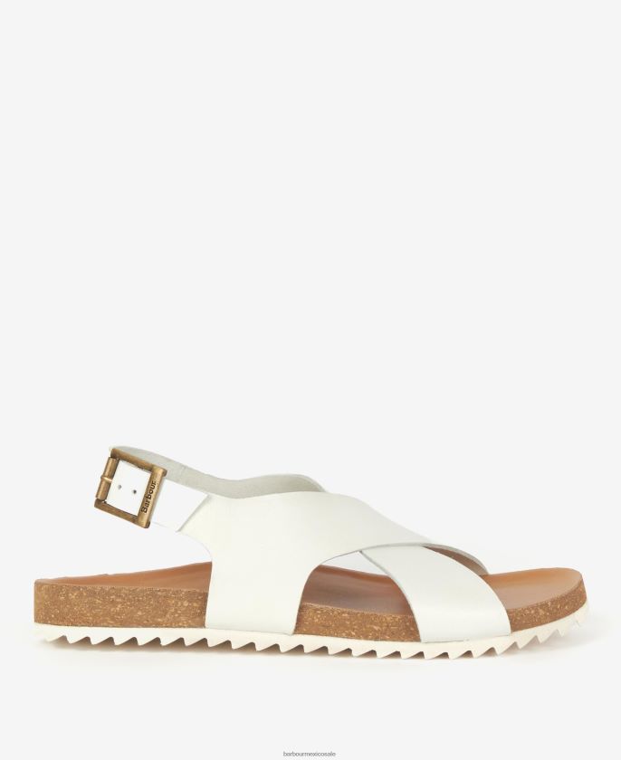 Barbour 8B6RFZ2092 calzado coñac mujer sandalias rochelle con tiras cruzadas