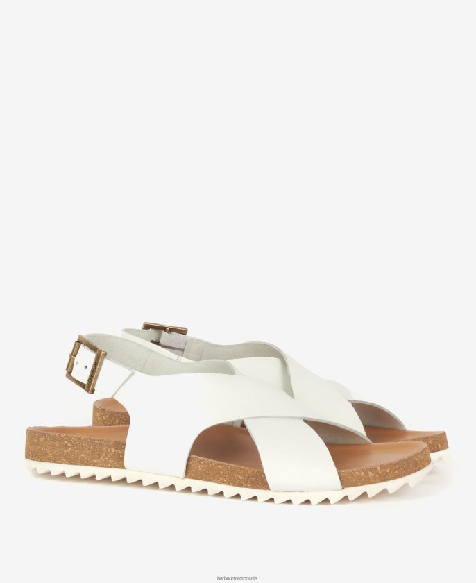 Barbour 8B6RFZ2092 calzado coñac mujer sandalias rochelle con tiras cruzadas