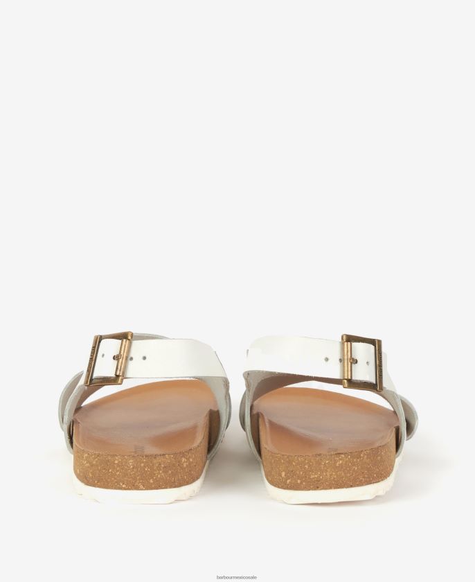 Barbour 8B6RFZ2092 calzado coñac mujer sandalias rochelle con tiras cruzadas