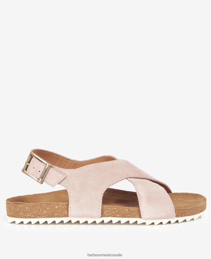 Barbour 8B6RFZ2100 calzado gamuza de peonía plateada mujer sandalias rochelle