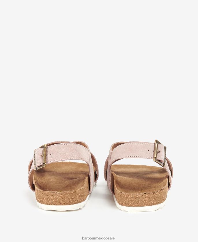 Barbour 8B6RFZ2100 calzado gamuza de peonía plateada mujer sandalias rochelle
