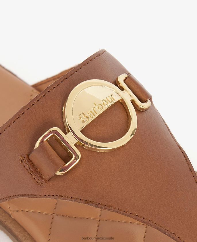 Barbour 8B6RFZ2101 calzado blanco clásico mujer sandalias de boca de bahía