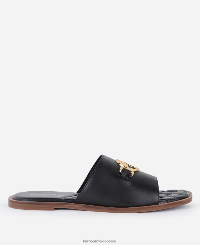 Barbour 8B6RFZ2115 calzado negro clásico mujer sandalias de pensamiento