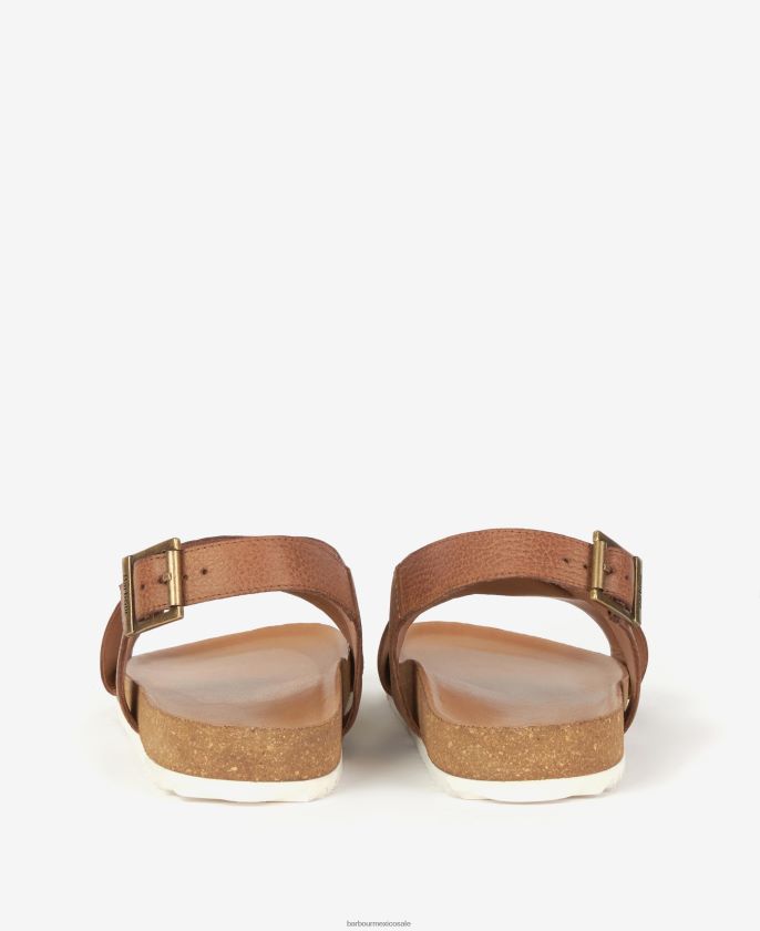 Barbour 8B6RFZ2123 calzado coñac mujer sandalias rochelle con tiras cruzadas