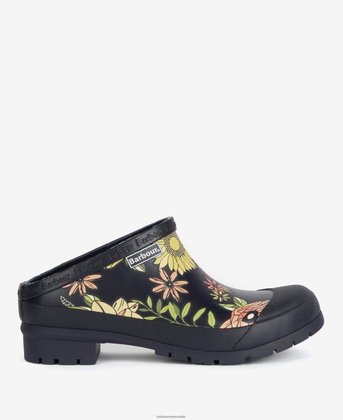 Barbour 8B6RFZ2051 calzado negro mujer zuecos quinn