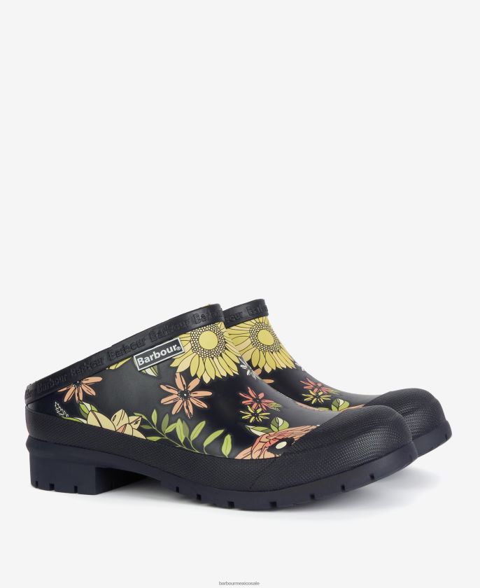 Barbour 8B6RFZ2051 calzado negro mujer zuecos quinn