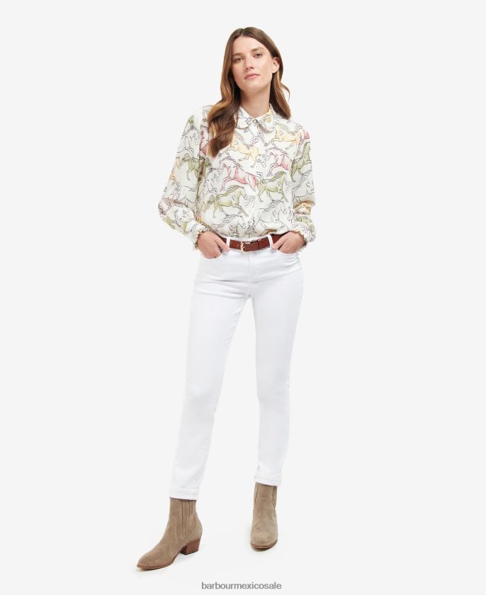 Barbour 8B6RFZ1589 ropa multi clásico mujer camisa de madreselva