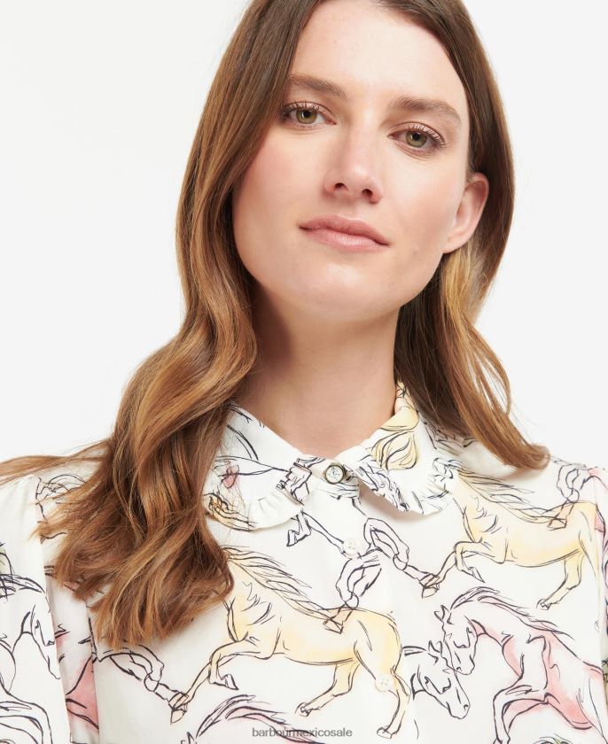 Barbour 8B6RFZ1589 ropa multi clásico mujer camisa de madreselva