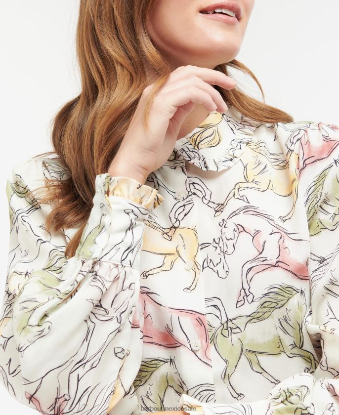 Barbour 8B6RFZ1589 ropa multi clásico mujer camisa de madreselva