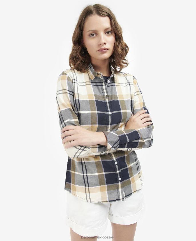 Barbour 8B6RFZ1626 ropa tartán de álamo mujer camisa bredon