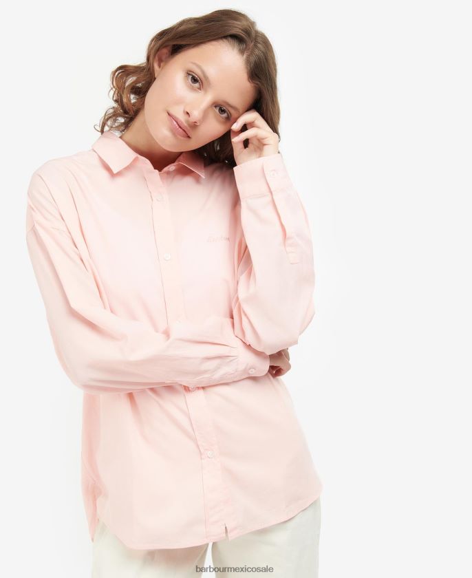 Barbour 8B6RFZ1630 ropa rosa clásico mujer camisa de verano kenmore