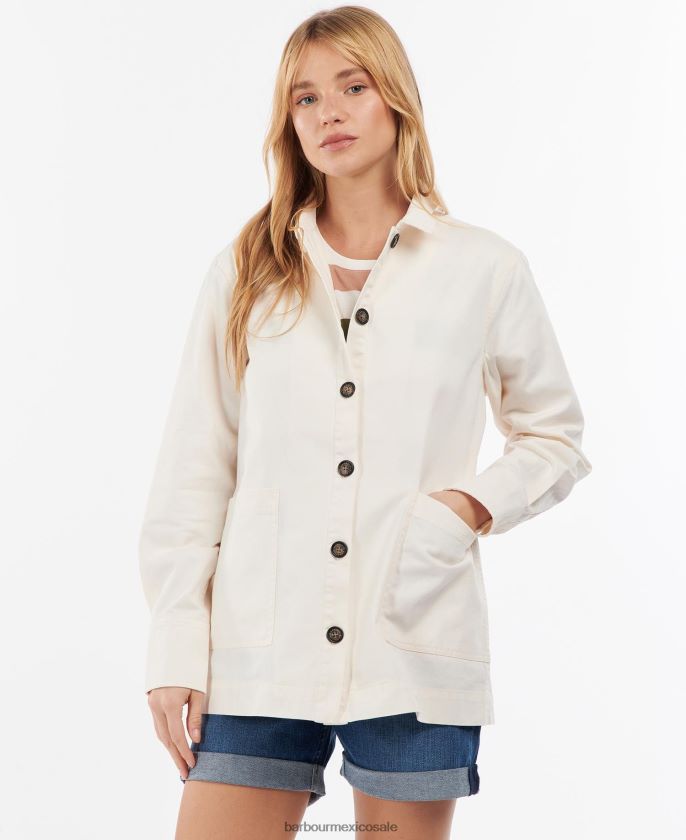 Barbour 8B6RFZ1645 ropa crudo mujer sobrecamisa lyndale