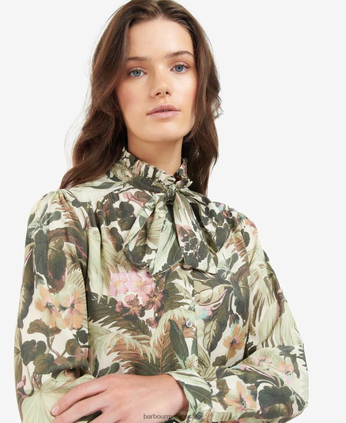 Barbour x House of Hackney 8B6RFZ1614 ropa limerencia/cielo mujer camisa bohemia